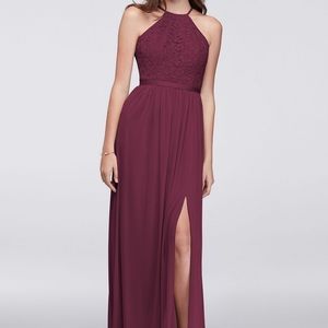 Davids Bridal lace bridesmaid dress